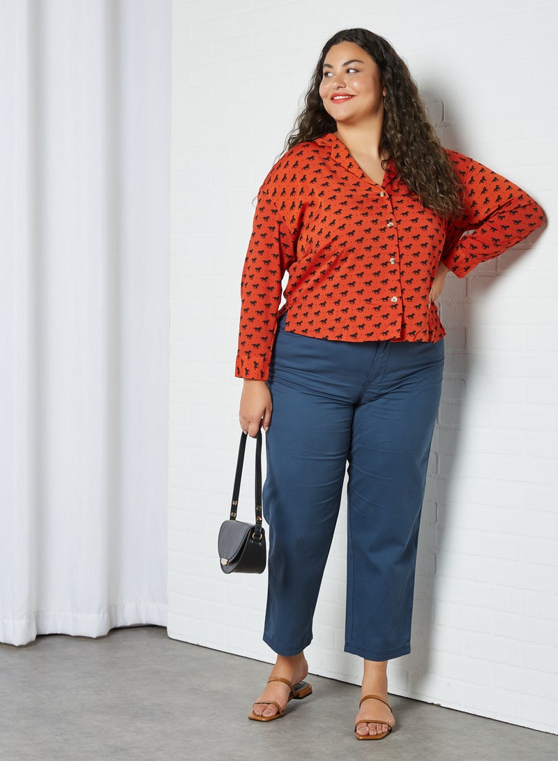 Plus Size Pants Blue