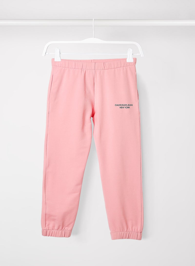 Girls Logo Print Joggers Pink