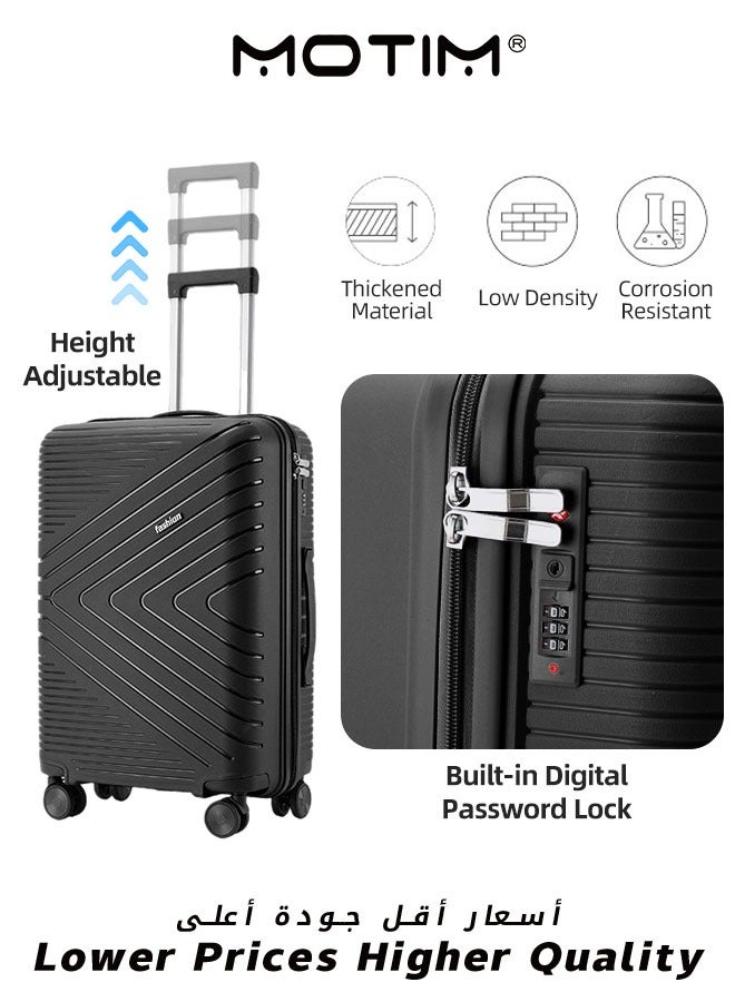 3pcs 20+24+28inch Luggage Set Carry On Luggage Lightweight Travel Bag Trolley With Premium ABS Material & Silent Spinner Wheels & TSA Lock & Nested Storage for Business Travel