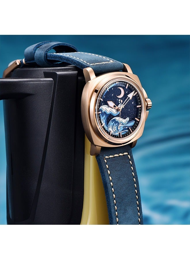Men's automatic watch 43mm stainless steel unique waterproof mechanical watch NH35A movement PD-YS014