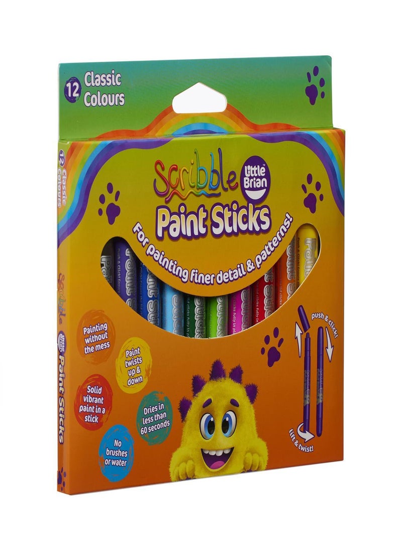 Little Brian Scribble Paint Sticks 12 Pack