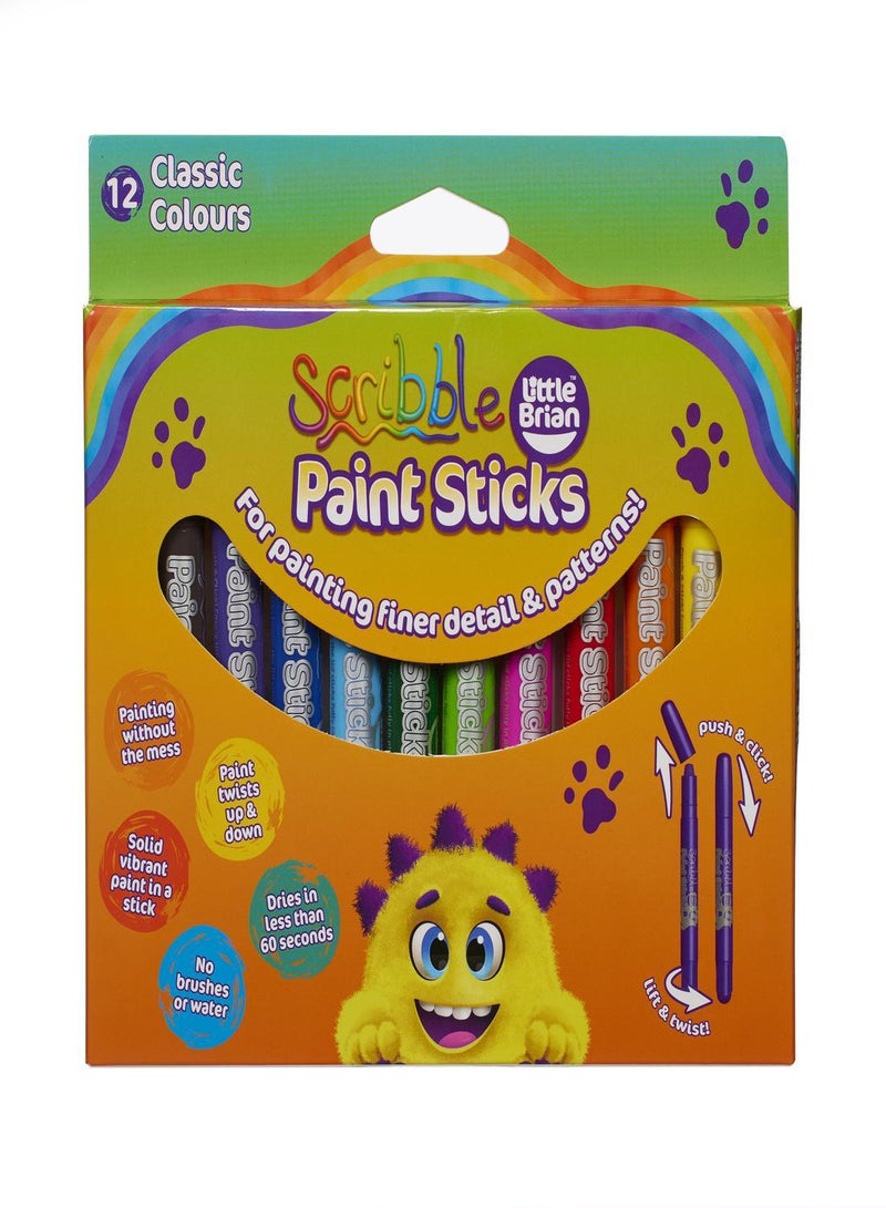 Little Brian Scribble Paint Sticks 12 Pack