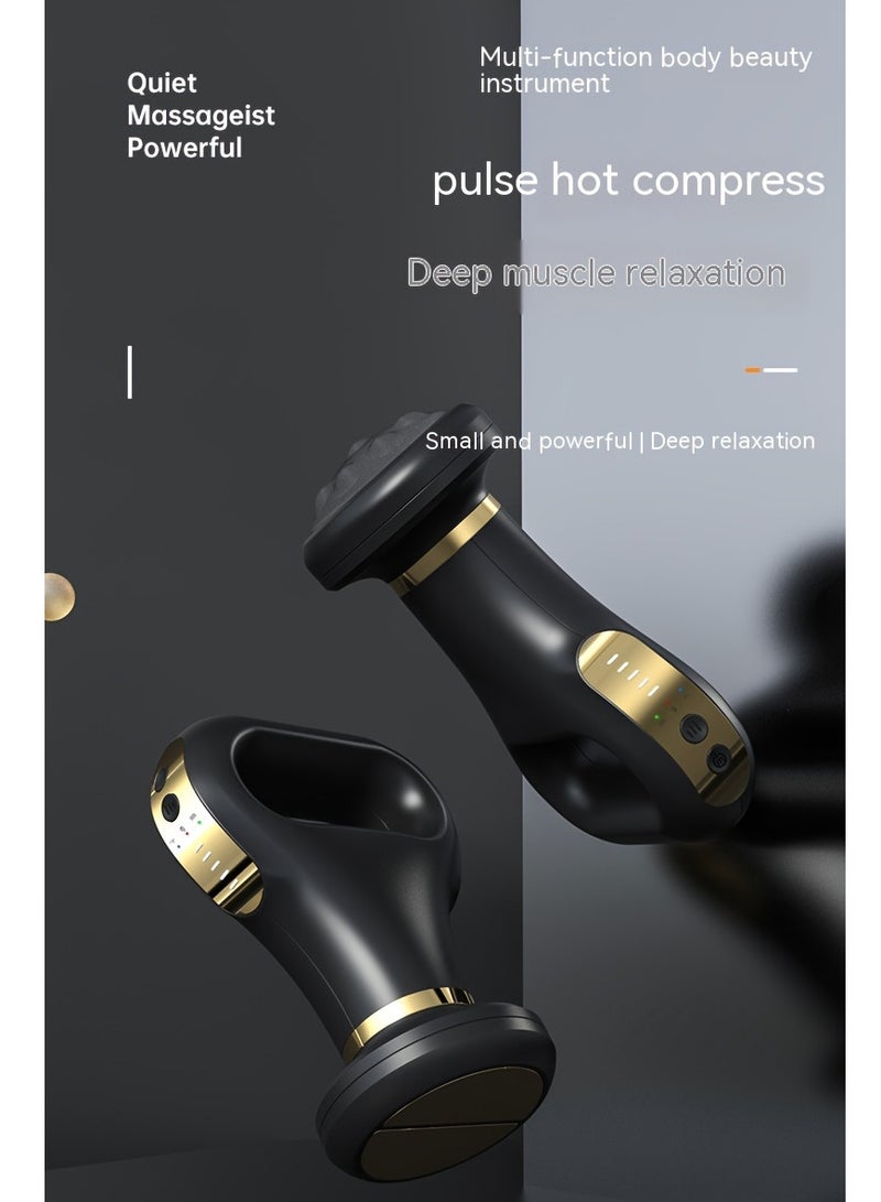 High Quality Pulse Hot Compress Mini Body Massager Portable Handhold 5 Heads Body Beauty Massage For Muscle Relaxation