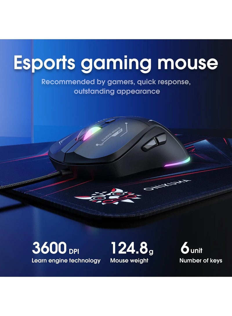 ONIKUMA TZ3006 3 in 1 Gaming Combo - G22 Keyboard / CW917 Mouse/ MP002 Mouse Pad