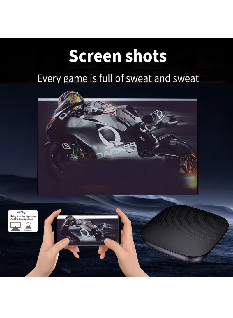 4K Android  Dual System HD TV BOX Video Game Console 64GB x2 Mini Wireless Gamepad