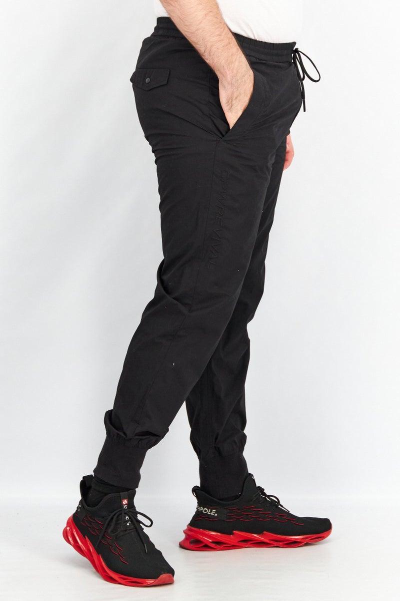 Men Luke Fit Plain Sweatpants, Black