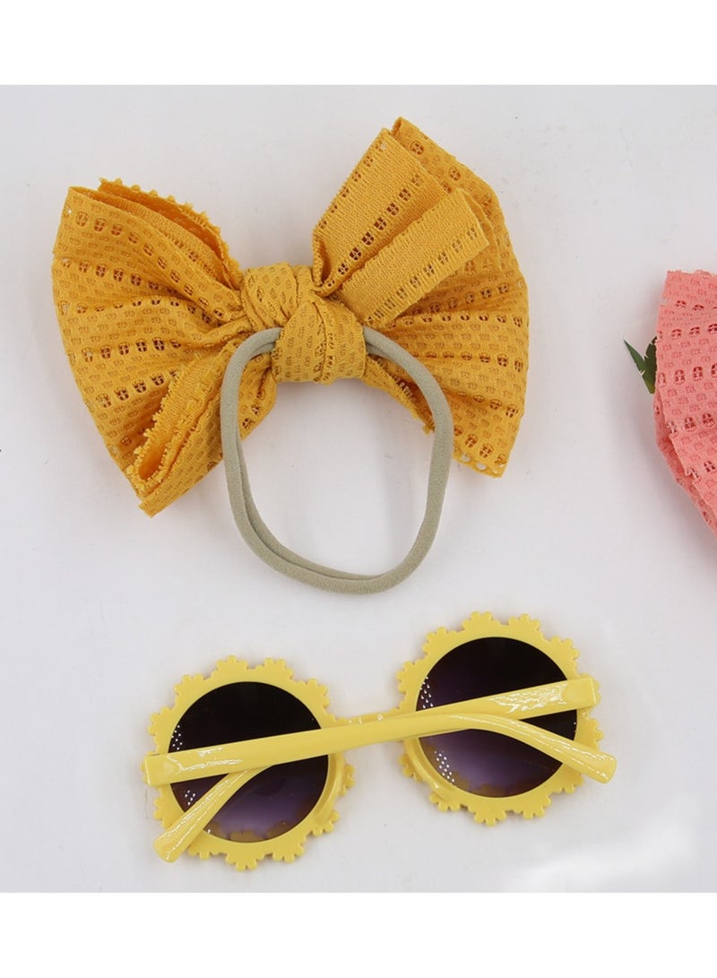 Zairah Glasses and Headband Set For Babies and Girls- Yellow