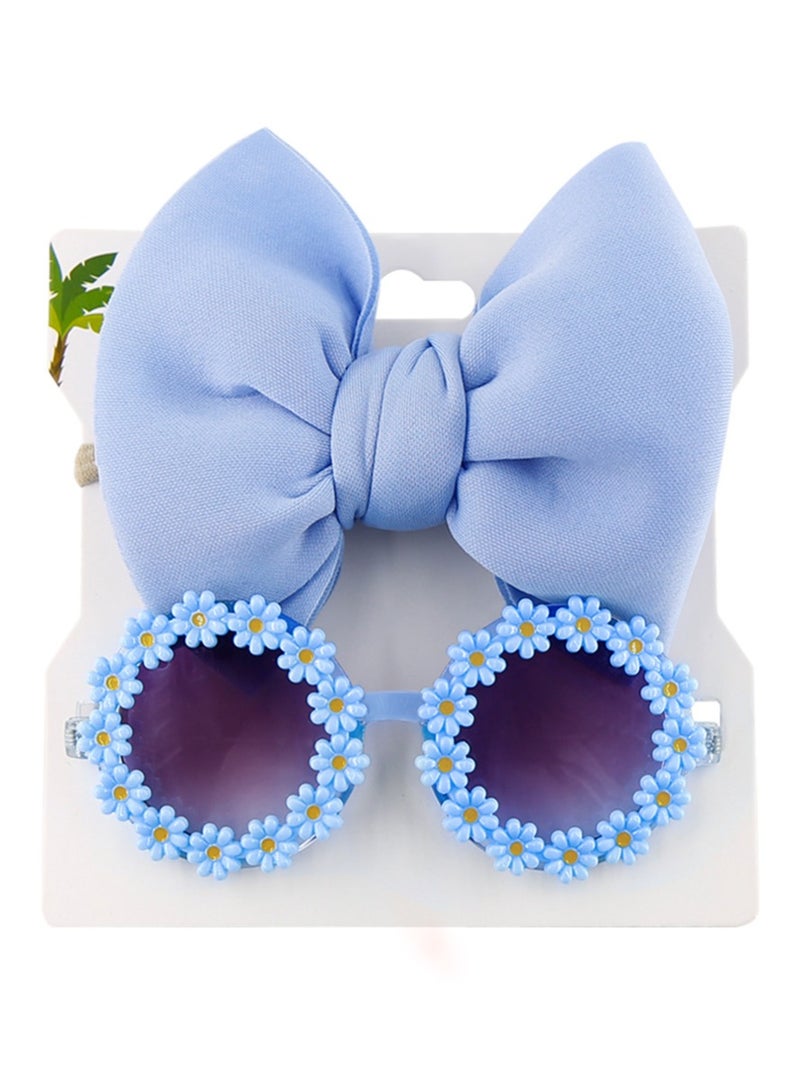 Zairah Glasses and Headband Set For Babies and Girls- Blue