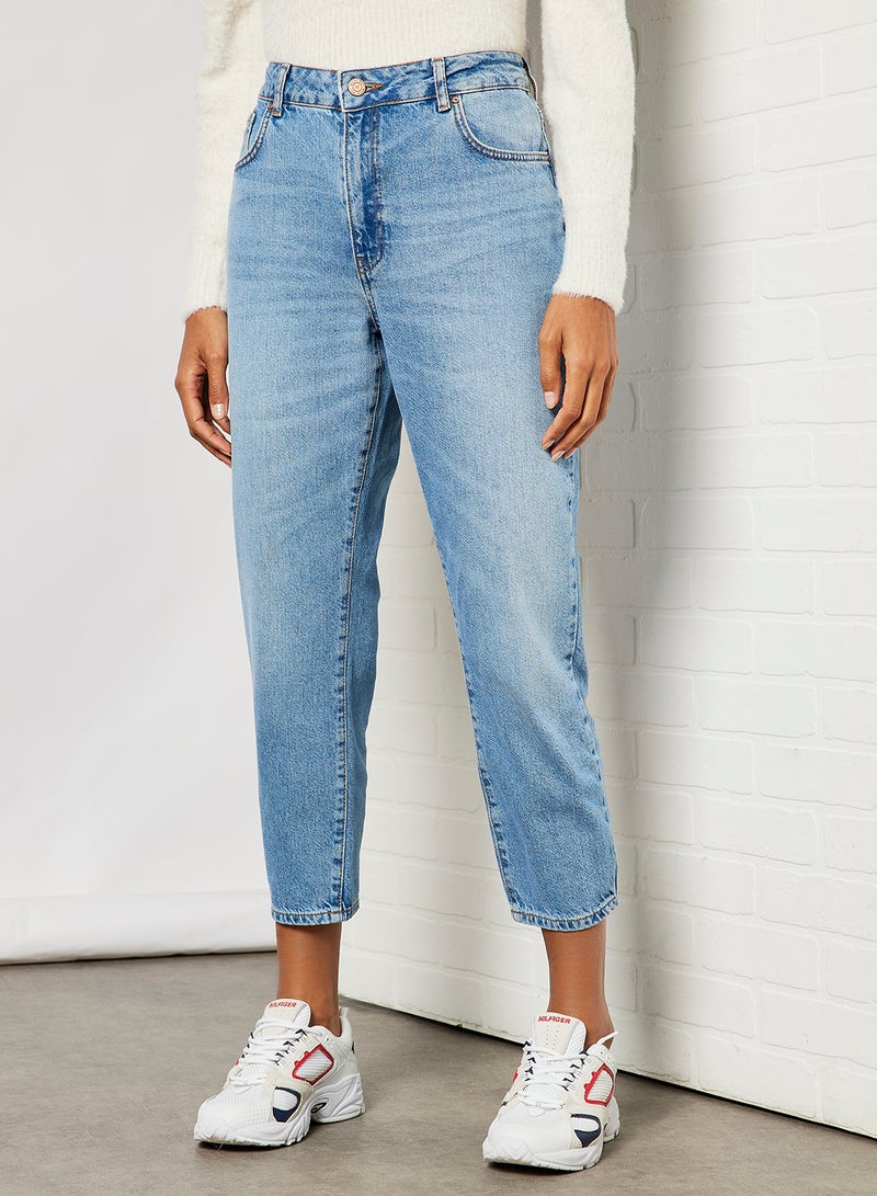 High Waist Mom Jeans Light Blue