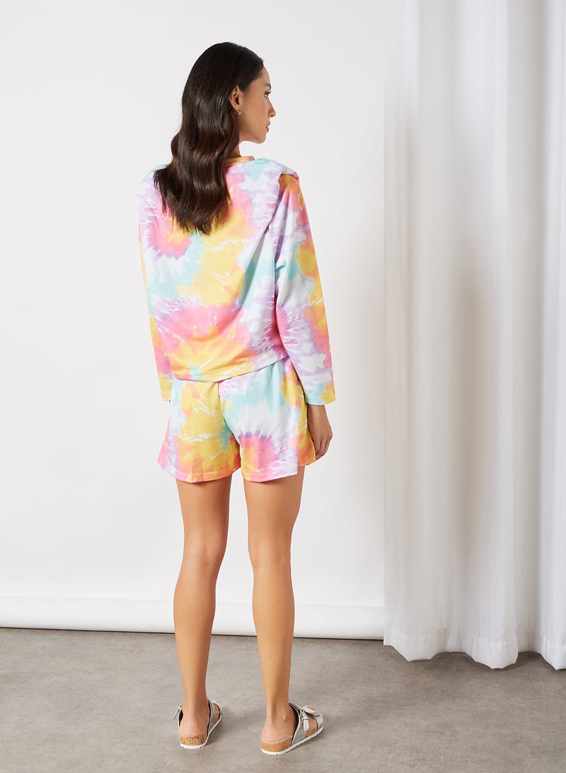 Tie-Dye T-Shirt and Shorts Set Multicolour