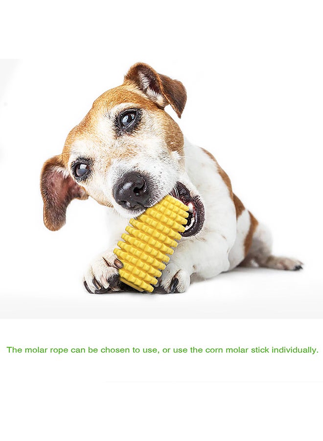 Corn-Shaped Dog Chew Toys Yellow 12x6x6cm