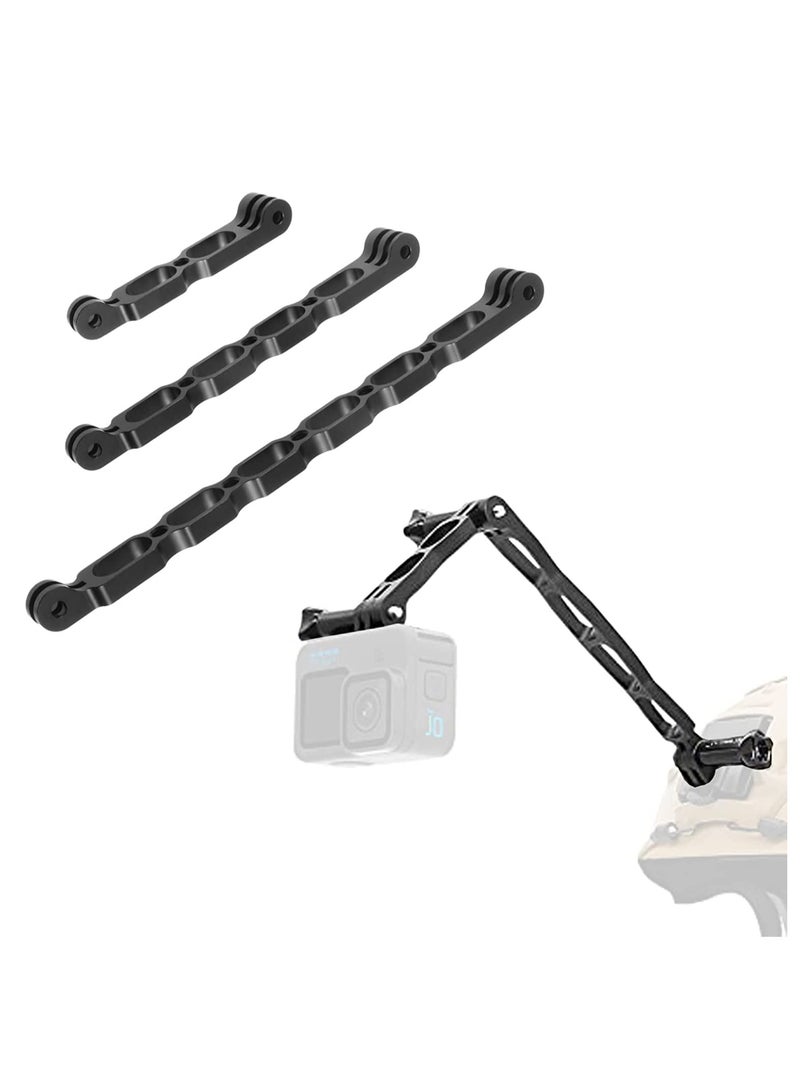 Extension Arm Mount for Gopro, Aluminum Alloy Helmet Stick Kit with a Standard 1/4 Hole Metal Pole Accessories Insta360 One X3/X2/X/R, Go 2 and DJI Osmo GoPro Hero