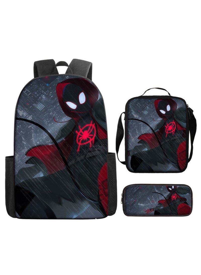 Spiderman Hero Cartoon Backpack Three-Piece Set 29*42*16cm