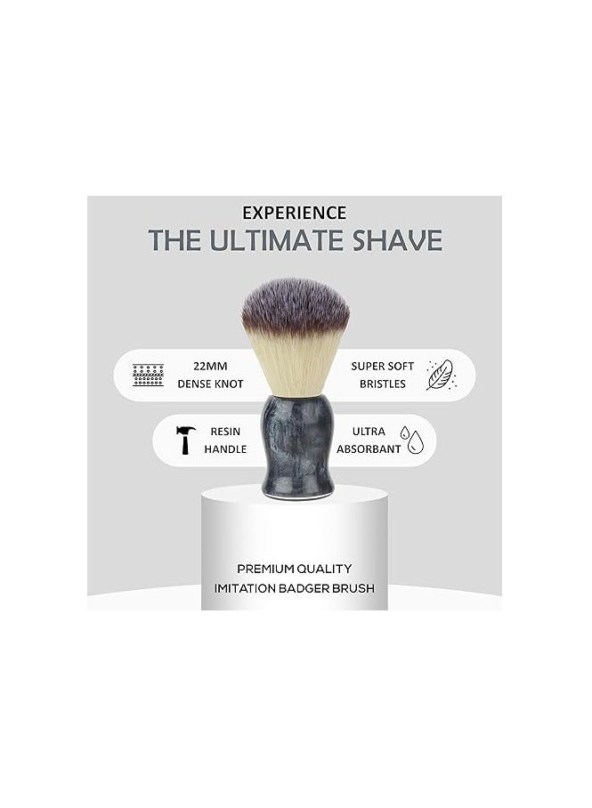 Luxuriously Soft Shaving Brush for Men |Bomber Edition| Experience Premium Cruelty-Free Bristles and Stylish Grey Bomber-Toned Ergonomic Handle for A Shave Like Never Before