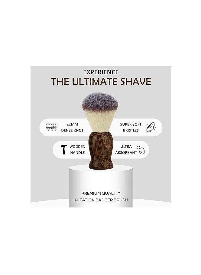 Premium Soft Shaving Brush for Men |Leopard Edition| Experience Luxury Shaving with Cruelty-Free Bristles & Classic Wooden Handle | Designed & Crafted in India