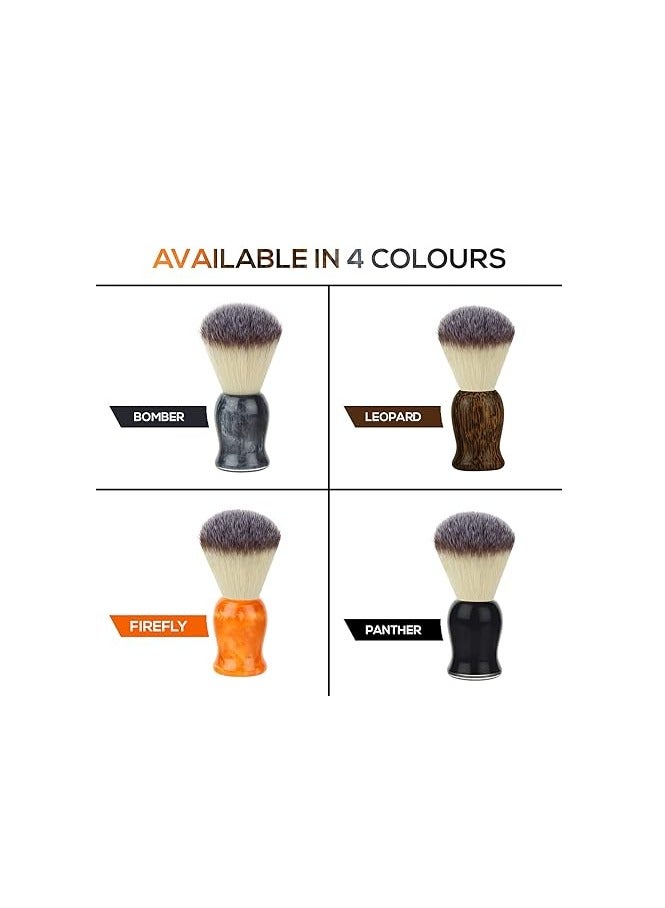 Premium Soft Shaving Brush for Men |Leopard Edition| Experience Luxury Shaving with Cruelty-Free Bristles & Classic Wooden Handle | Designed & Crafted in India