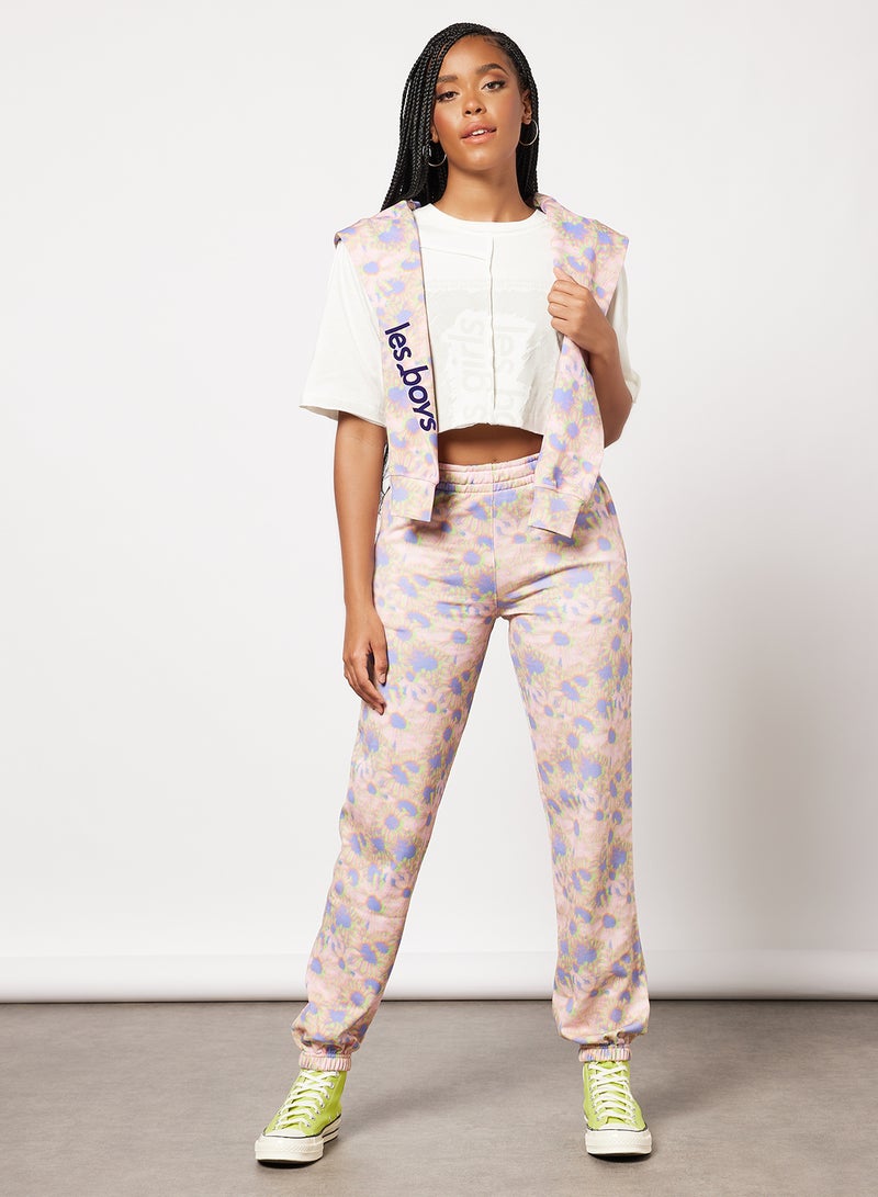 Hazy Daisy Print Joggers Multicolour