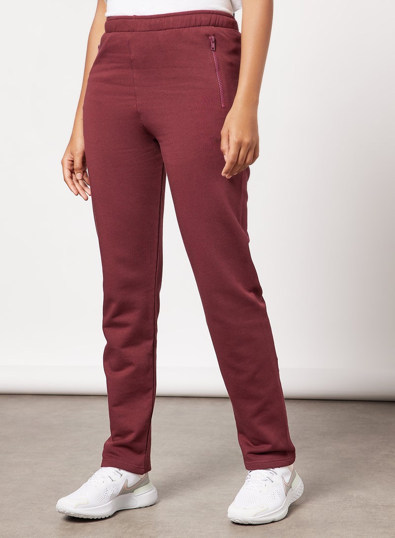 Straight Leg Sweatpants Maroon