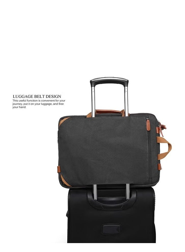 Convertible Multi-Functional Laptop Briefcase Black