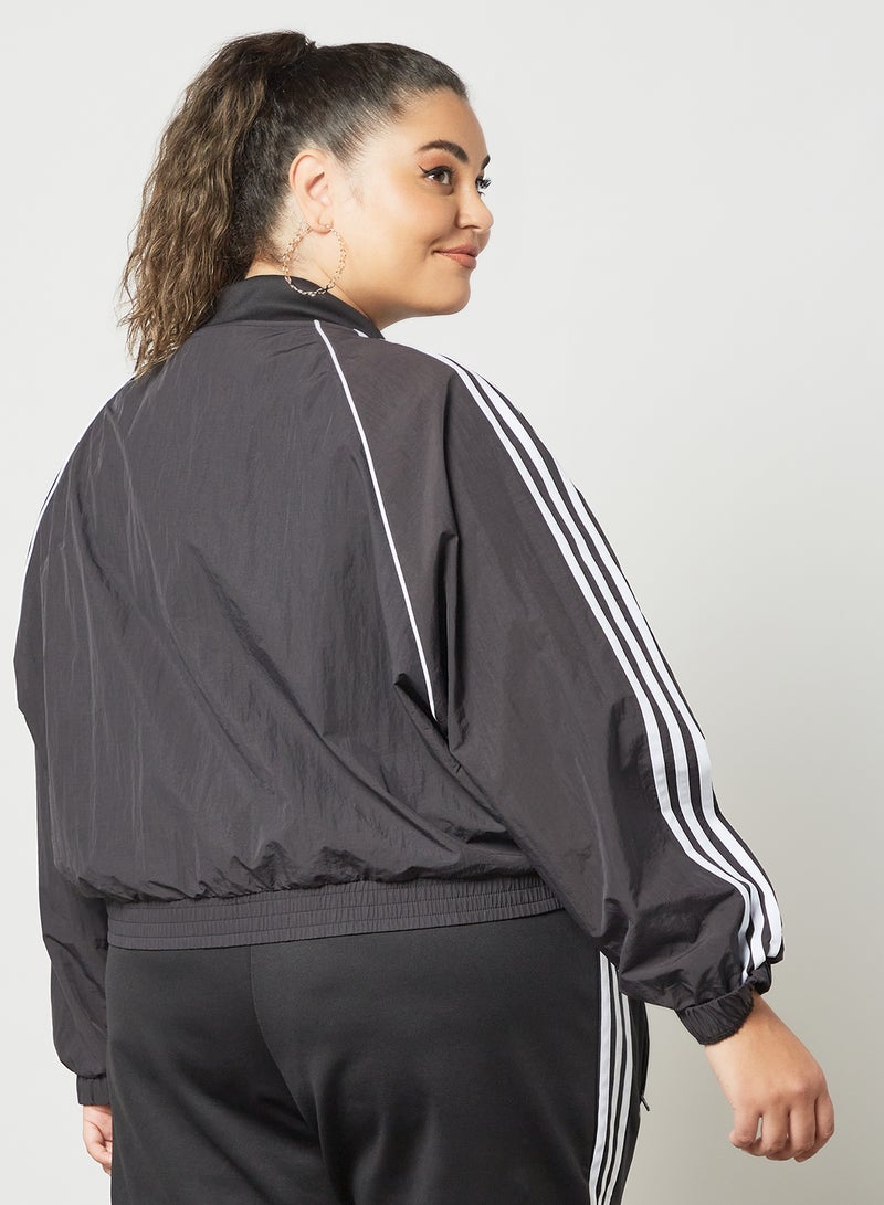 Plus Size Adicolor Cropped Track Jacket Black