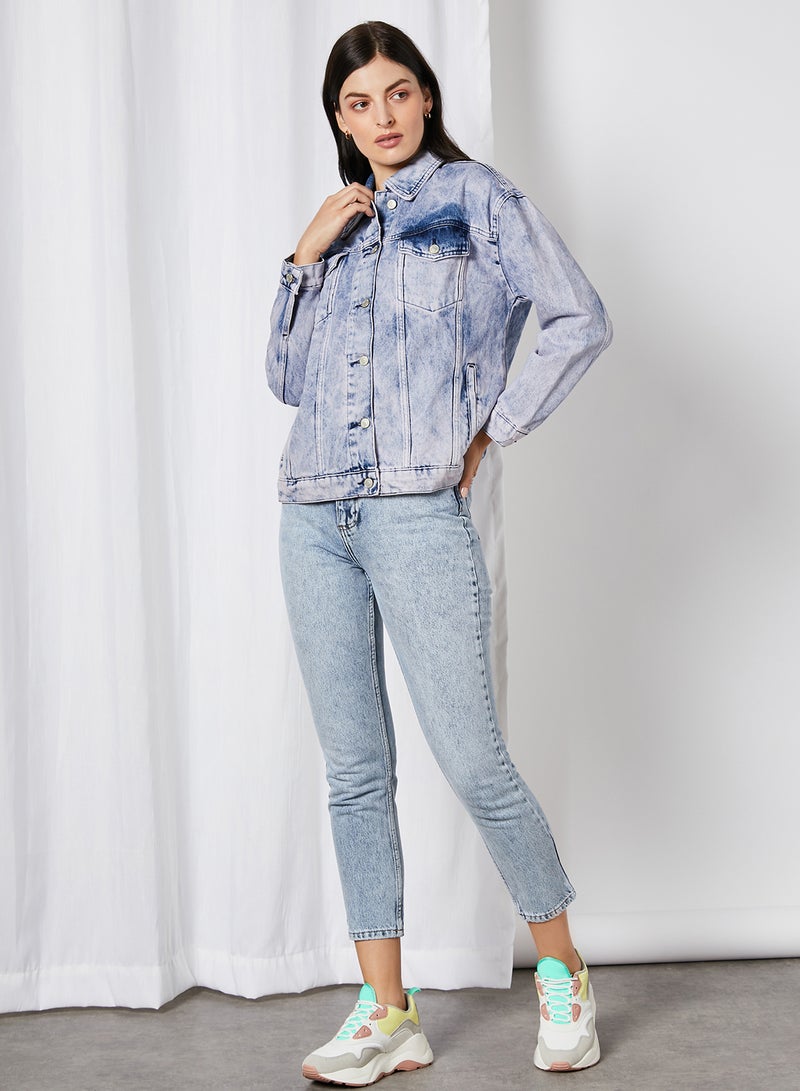 Faded Denim Jacket Blue