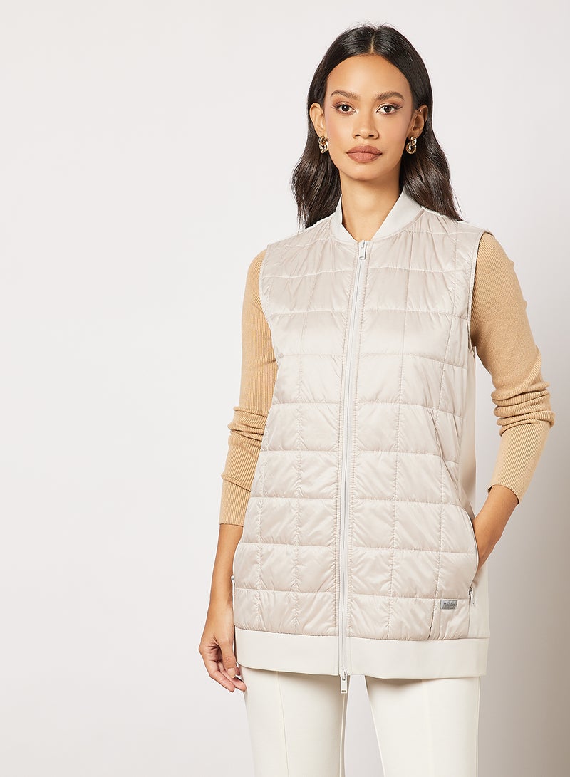 Sleeveless Gilet Cream