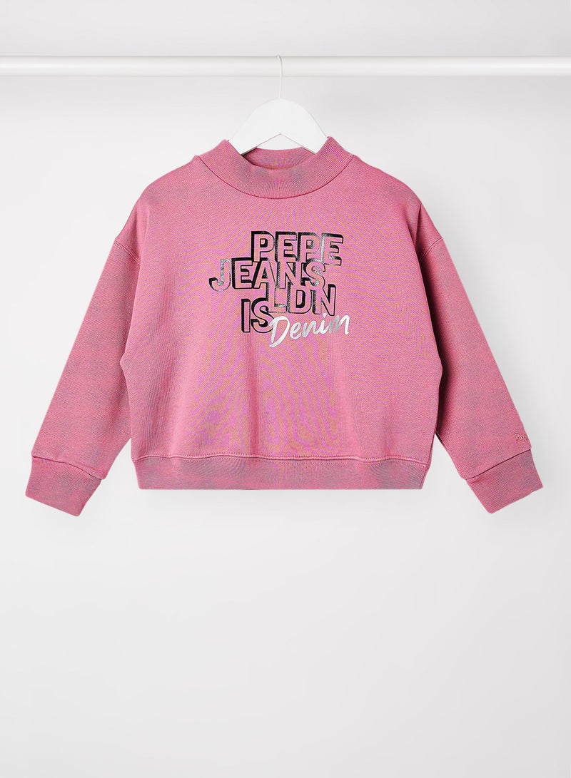 Kids/Teen Donna Crew Neck Sweatshirt Pink