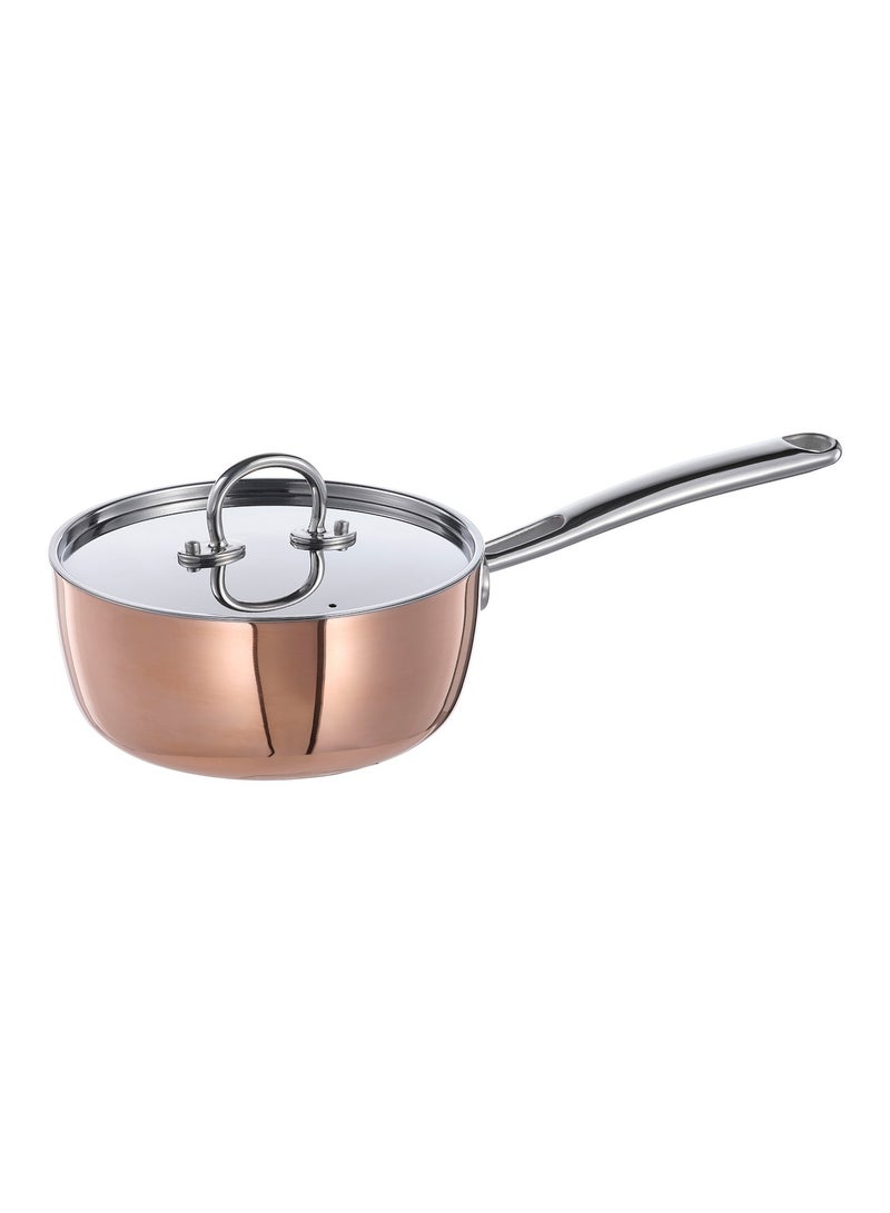 Saucepan With Lid Copper Stainless Steel 1.5 L