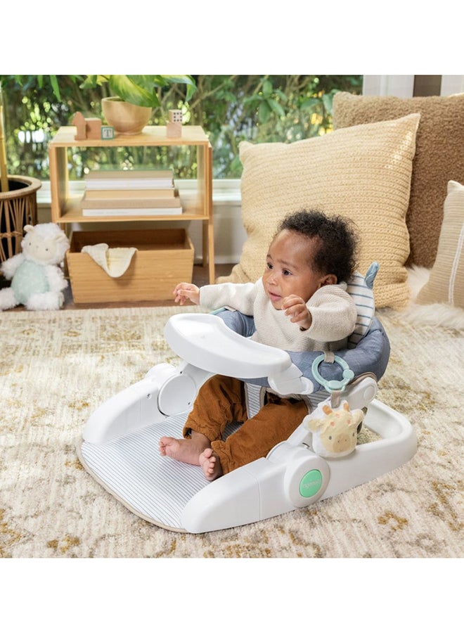 Ingenuity -  Prop Spot Learn-to-Sit Floor Seat for Baby, Removable Tray, 2 Linkable Toys, Tummy Time Mat, Unisex, for Ages 4-12 Months - Casi