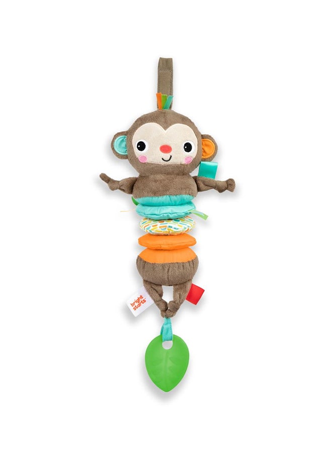 Bright Starts - Pull, Play & Boogie Musical Activity Toy for Stroller - Monkey - Unisex, Newborn +