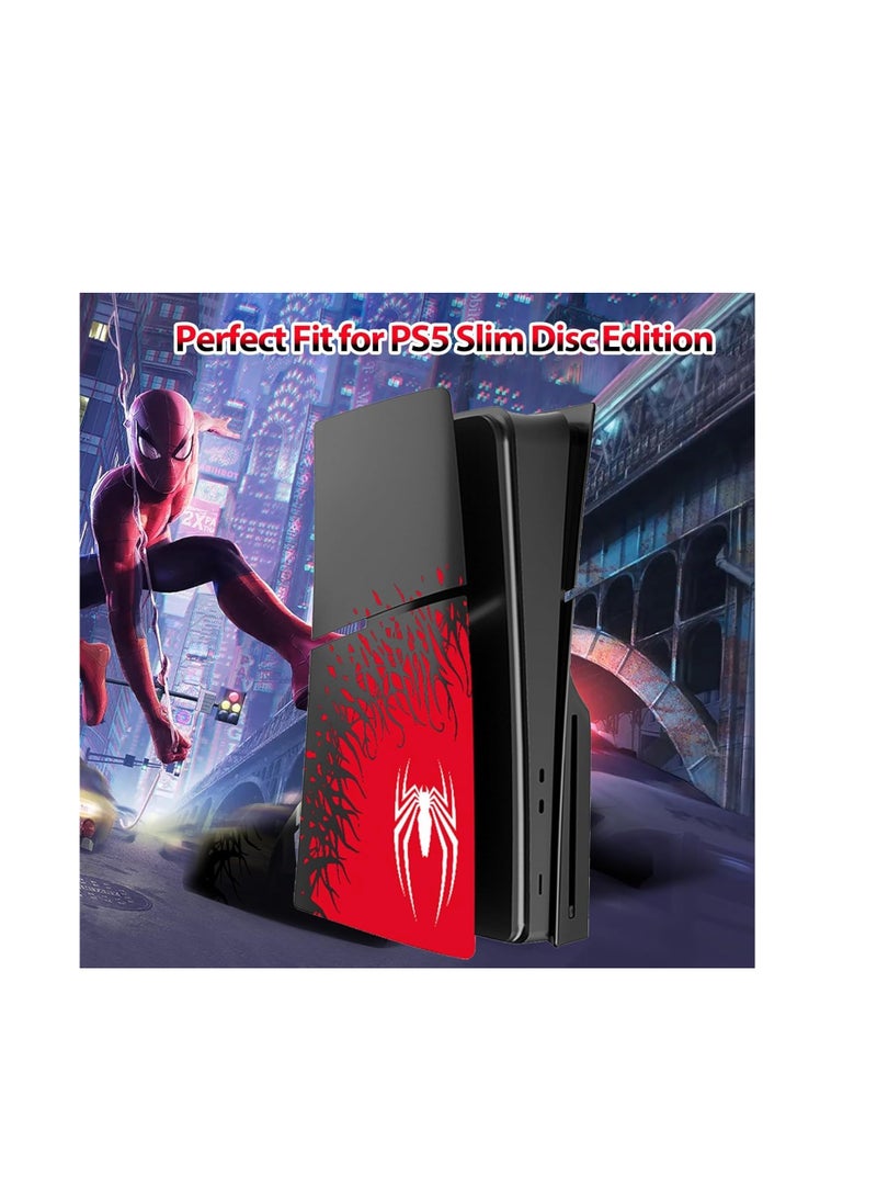 TRIX SLIM Disc Edition Face Plates Cover Skins for PS5 Console, Faceplate Protective Shell Replacement, Dustproof, Anti-Scratch (SPIDERMAN 2 EDITION)