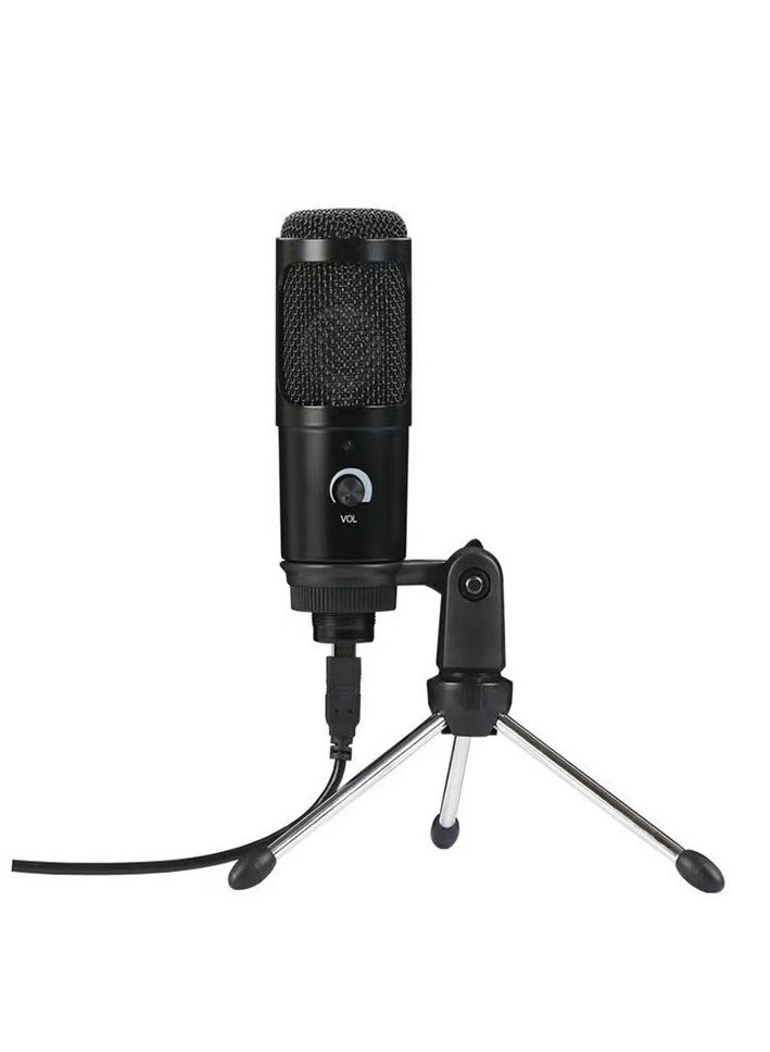 USB Condenser Microphone Kit with Tripod and Clip Stand