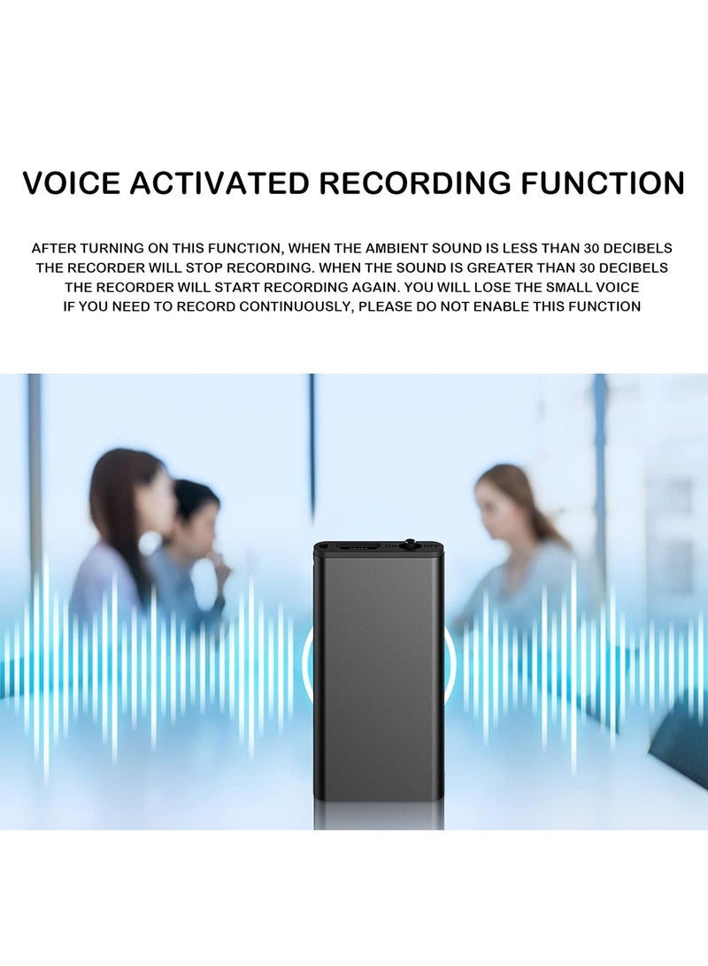 0.19 inches thick,Mini Voice Activated Recorder,Digital Audio Recorder,Small Listening Device,Micro dictaphone