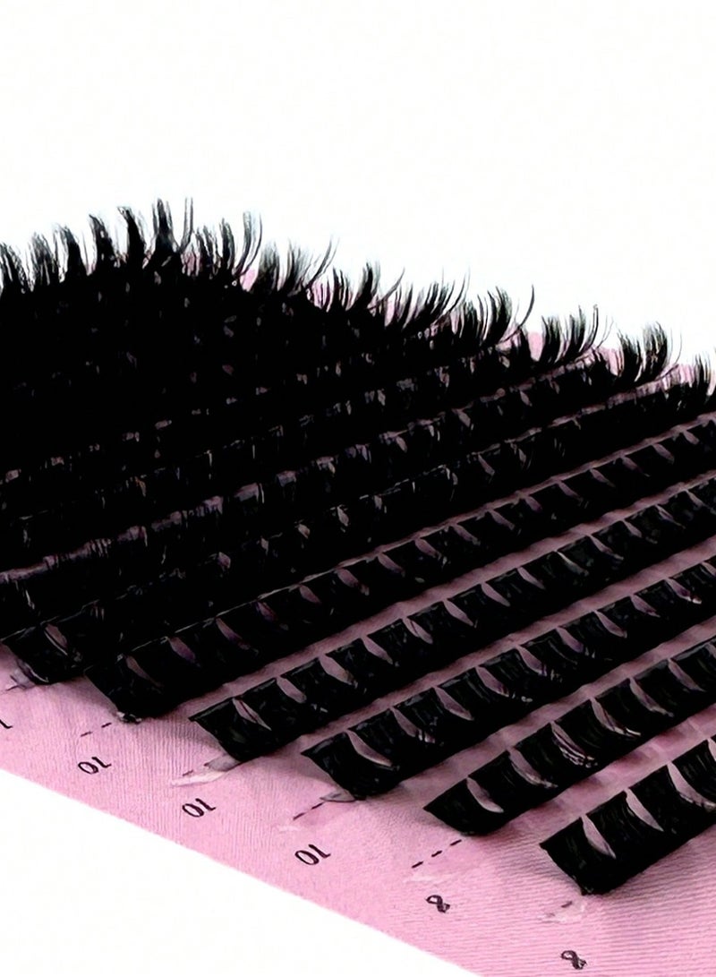 Reusable Natural False Eyelash 266pcs 50D Extension Eyelash D Volume Set 8~16mm Black