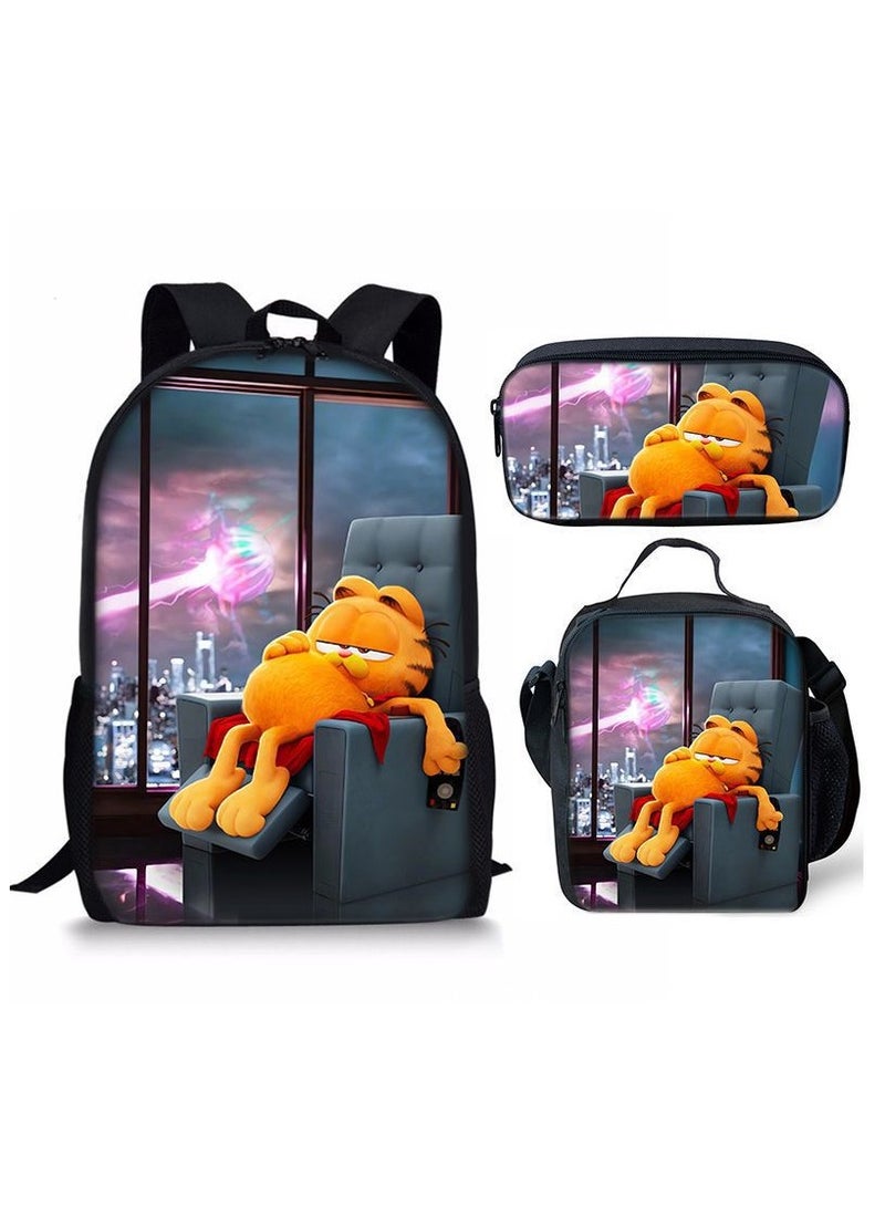 New Style Cartoon Student Backpack Three-Piece Set 29*42*16cm