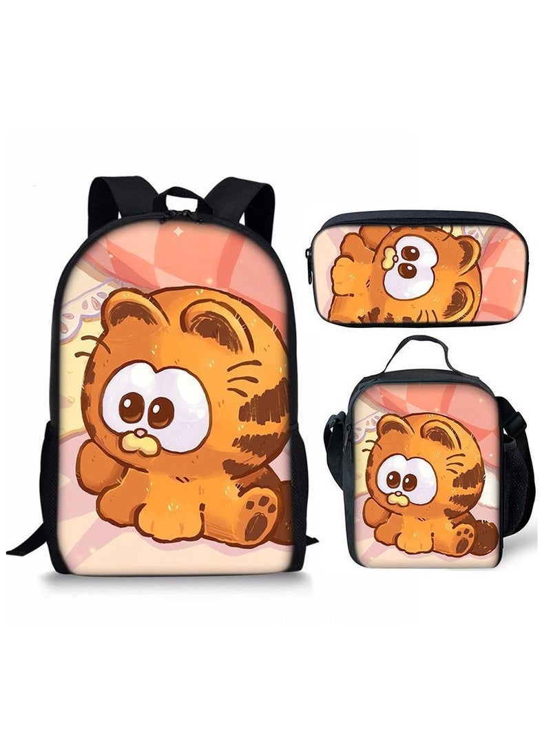 New Style Cartoon Student Backpack Three-Piece Set 29*42*16cm