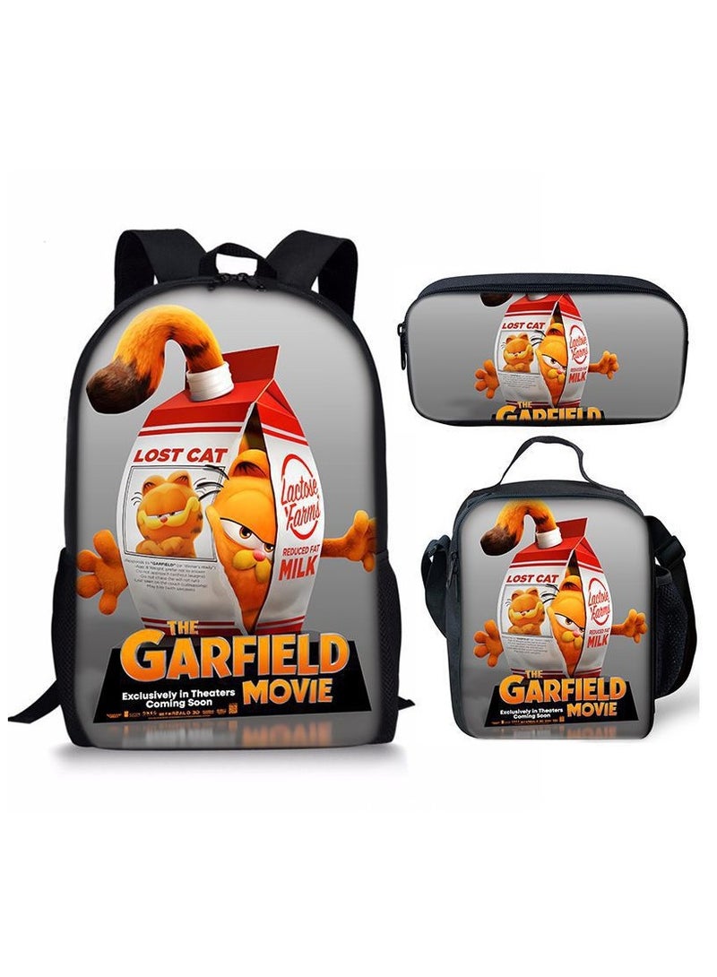 New Style Cartoon Student Backpack Three-Piece Set 29*42*16cm