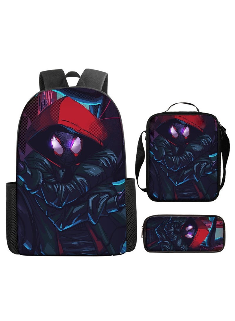 Spiderman Hero Cartoon Backpack Three-Piece Set 29*42*16cm