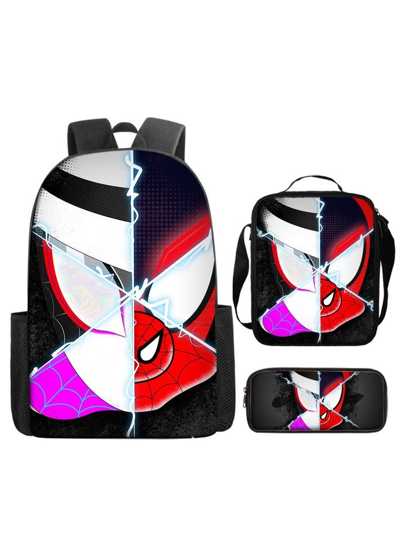 Spiderman Hero Cartoon Backpack Three-Piece Set 29*42*16cm