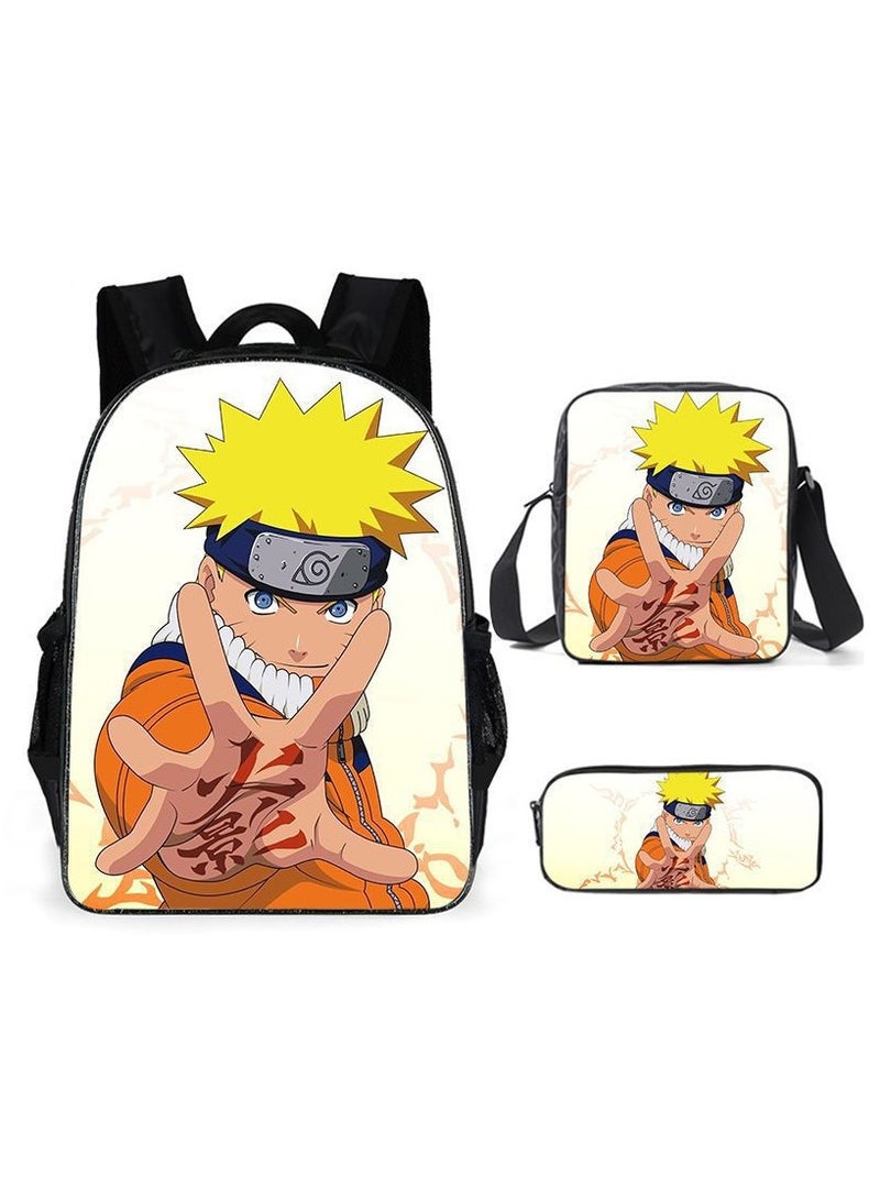 Cartoon Anime Student Backpack Three-Piece Set 29*42*16cm