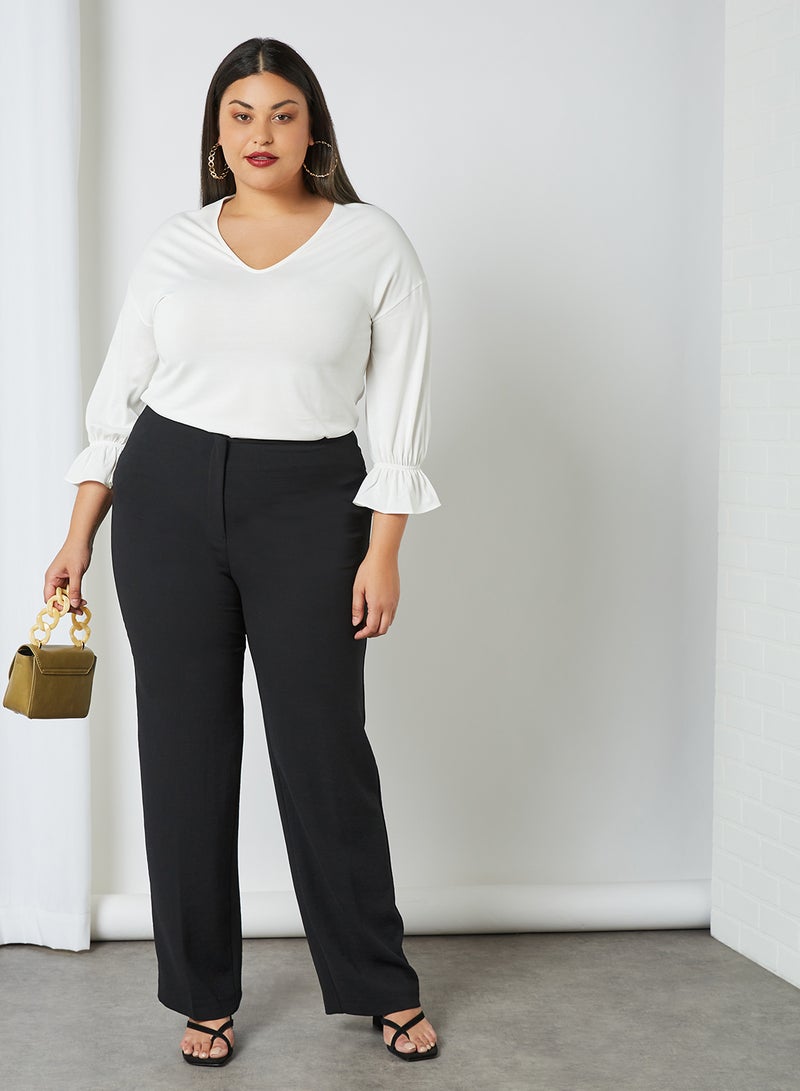 Plus Size Plain Top Offwhite