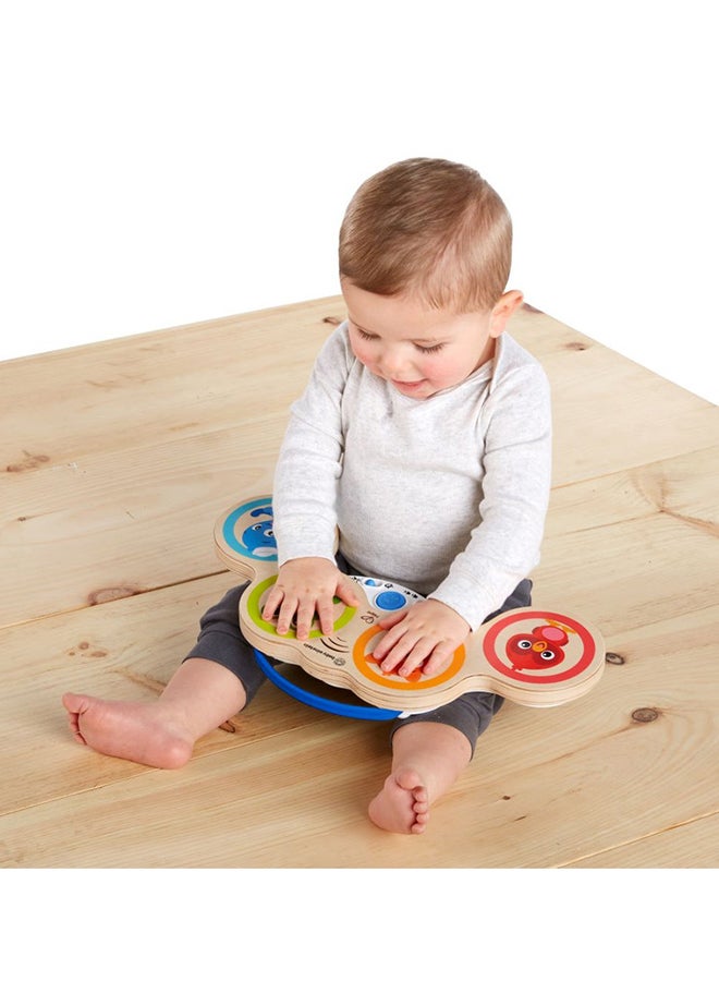 Hape Magic Touch Drums Wooden Musical Toy, Drum Set with Magic Touch Technology, Volume Control & Classical Tunes, Ages 6 Months+