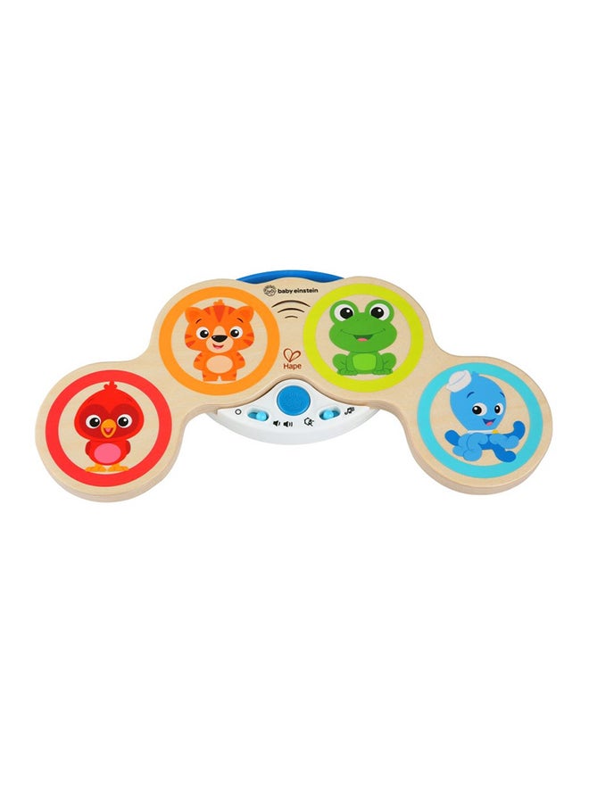 Hape Magic Touch Drums Wooden Musical Toy, Drum Set with Magic Touch Technology, Volume Control & Classical Tunes, Ages 6 Months+