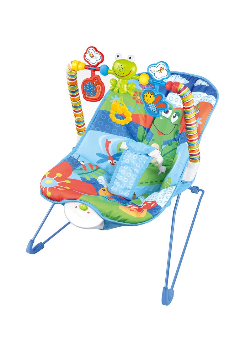 Multifunctional Baby Rockers, Cartoon Newborn Rocking Chair With Music And Toy, Can Sit And Lie, Baby Bouncer