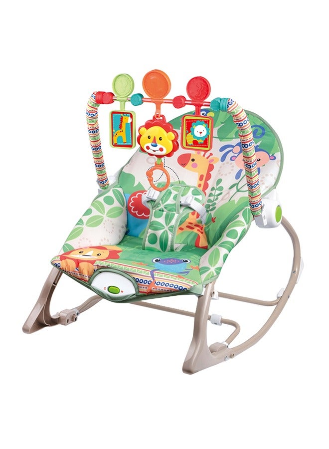 Multifunctional Baby Rockers, Cartoon Rocking Bouncer Chair With Music And Toy