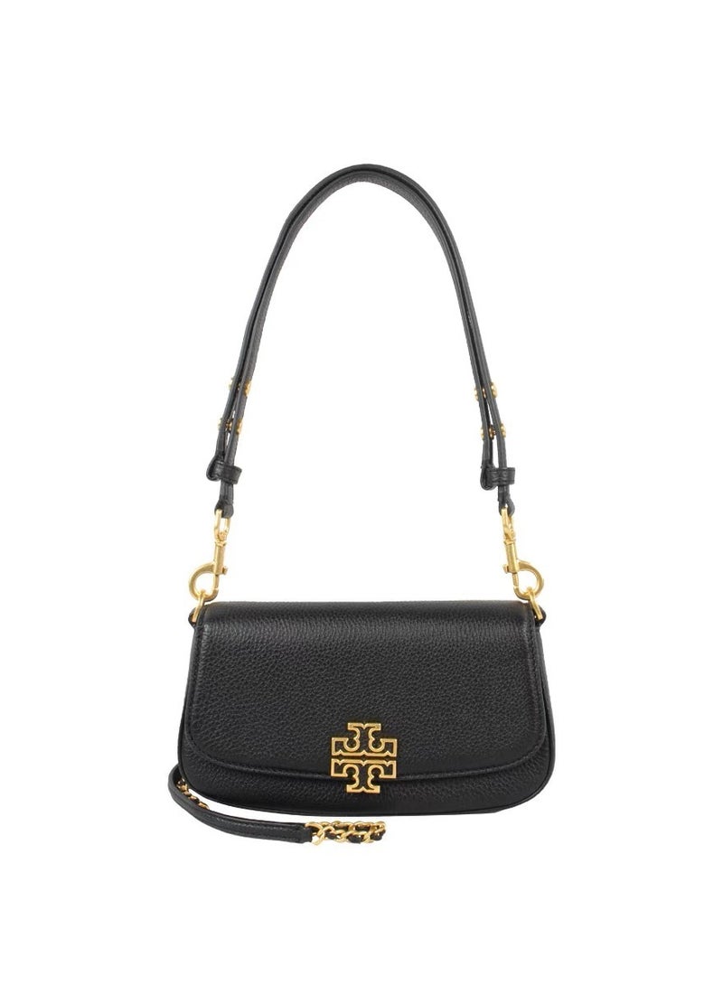 Tory Burch Britten Lychee Flap Leather Underarm Bag Shoulder Bag Crossbody Bag