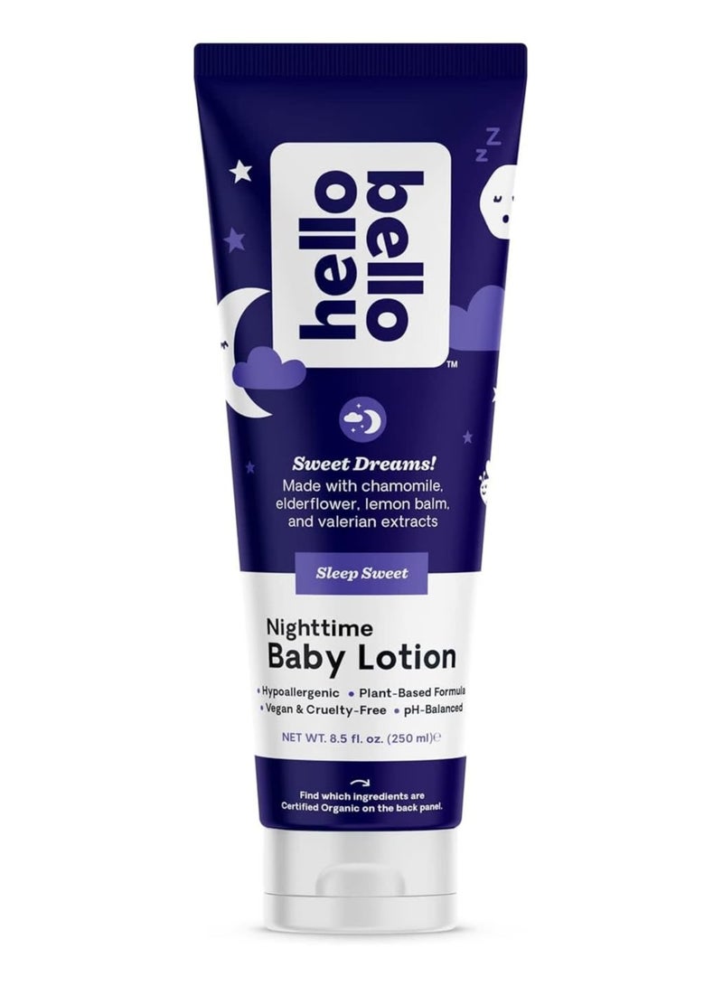 Hello Bello Premium Baby Lotion I Vegan and Cruelty Free Moisturizing, Non-Greasy Lotion for Babies and Kids I Sleep Sweet Scent I 8.5 FL Oz