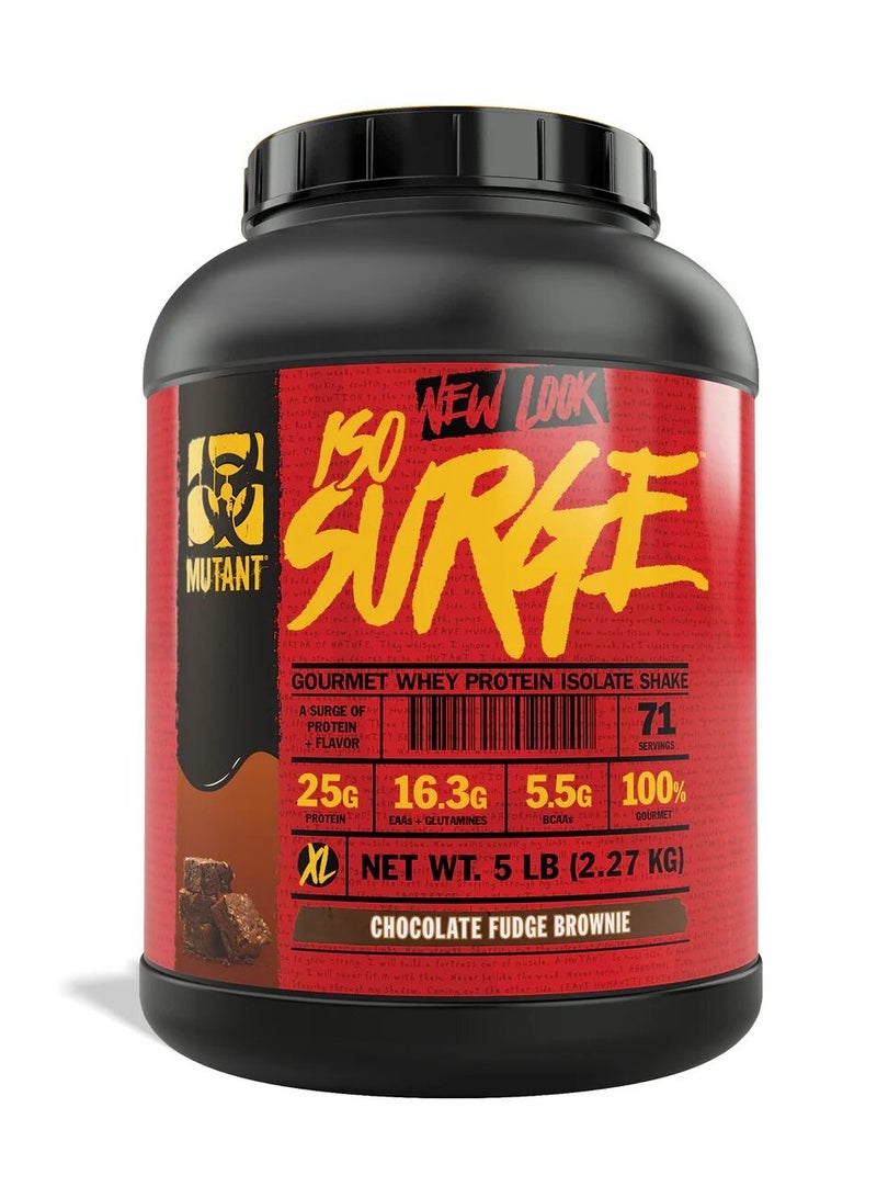 Mutant, ISO Surge Protein, 5LB, Chocolate Fudge Brownie, 71 Servings