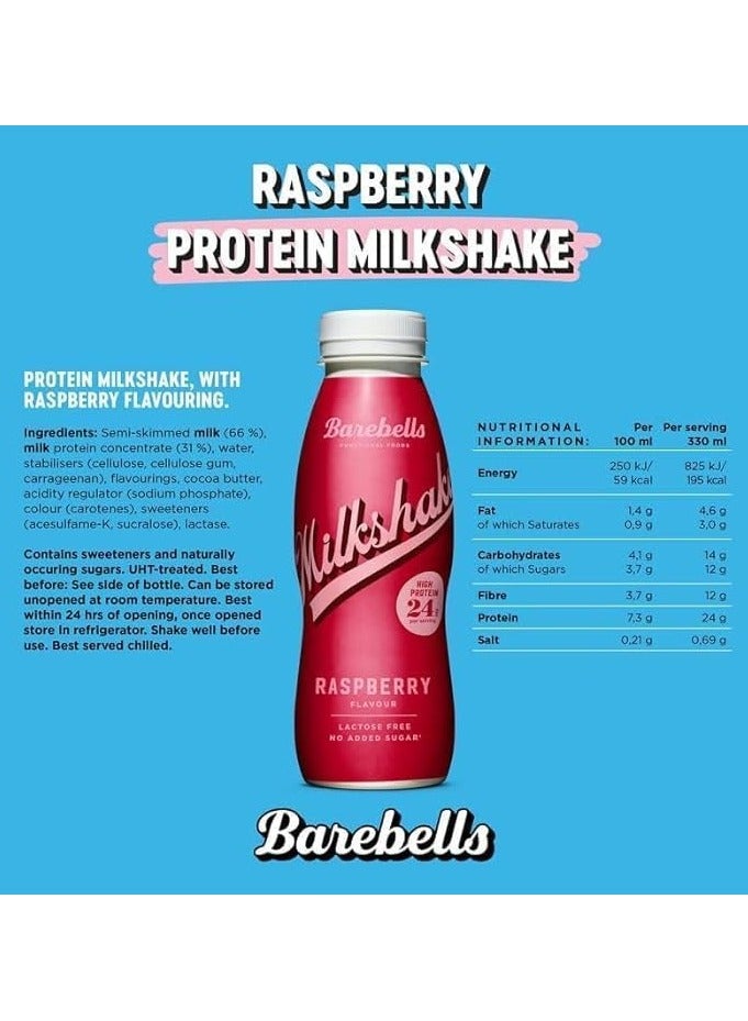 Barebells Protein Milkshake Raspberry Flavor 330ml Pack of 8