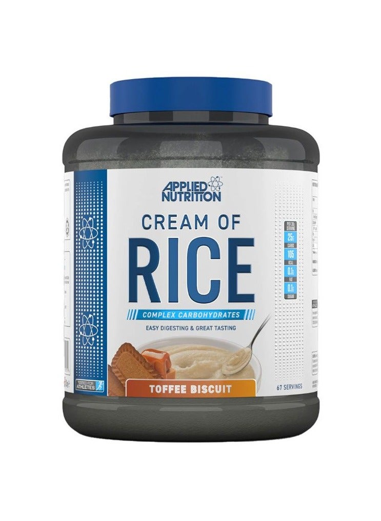 Applied Nutrition, Cream of Rice, Toffee Biscuit, 2Kg, 67 Servings